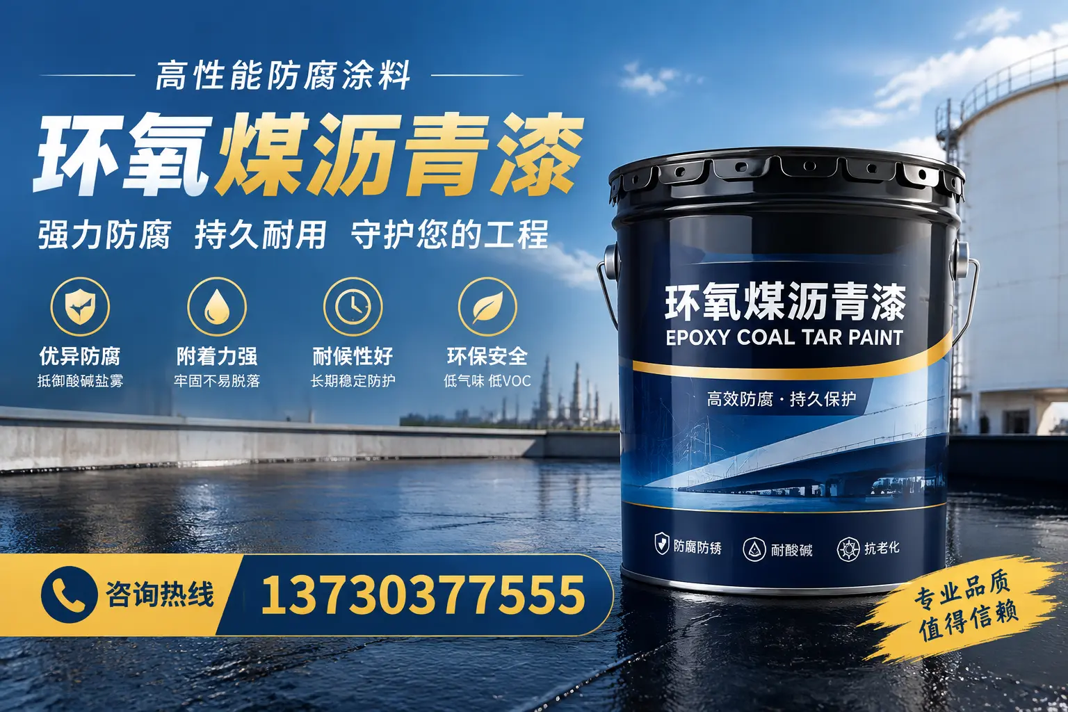 环氧煤沥青漆的耐久性分析，适合黄山的使用场景